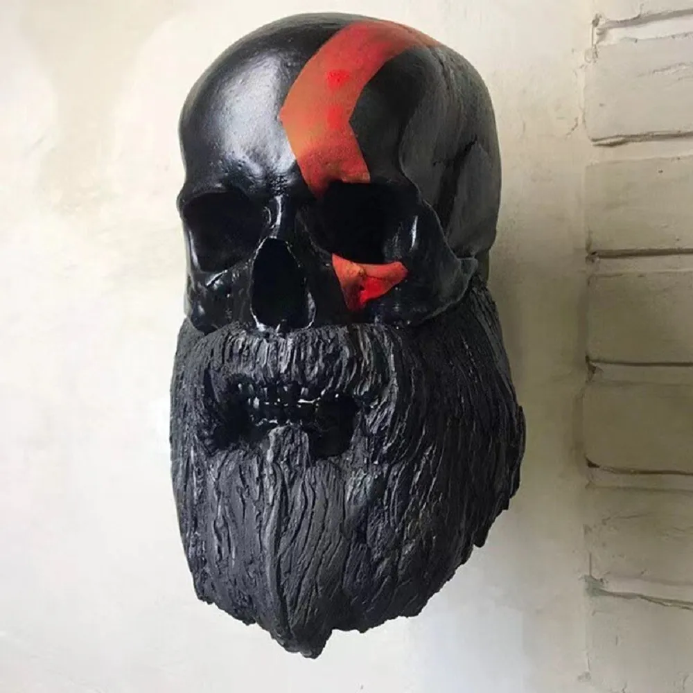 Support Mural Casque Moto Kratos Dieu de la Guerre Antre du Motard