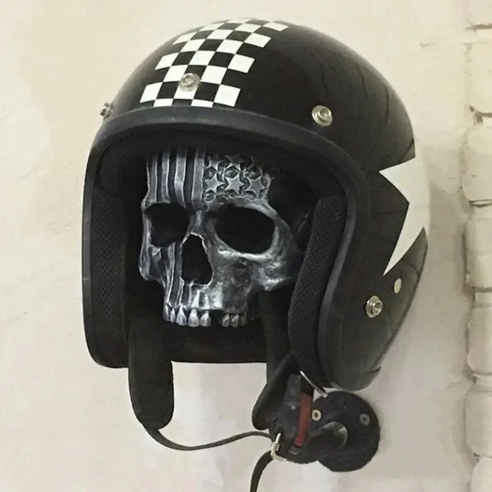 Support Porte Casque Moto Crâne Antre du Motard