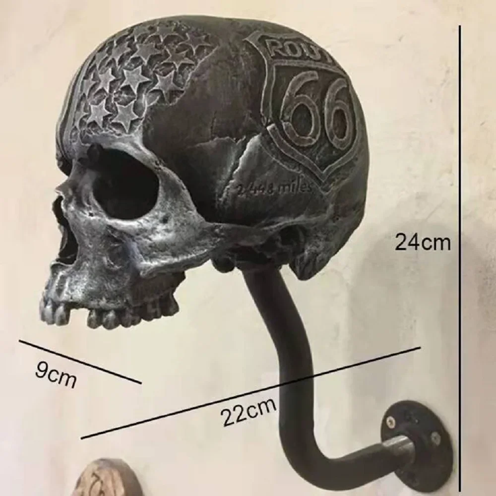 Support Porte Casque Moto Crâne Antre du Motard