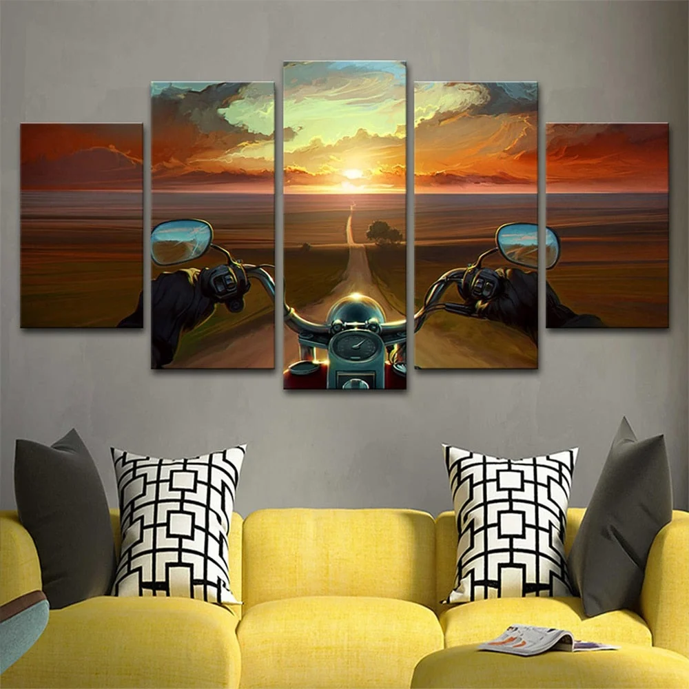 Tableau Moto Balade en Harley Antre du Motard