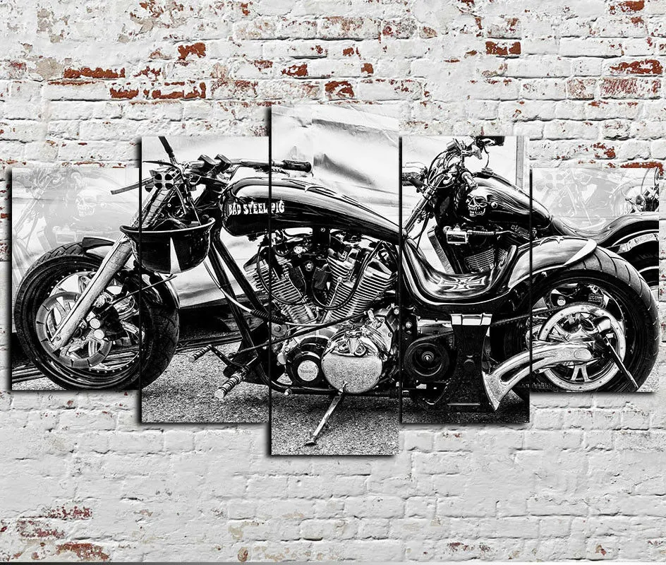 Tableau moto Noir et Blanc Antre du Motard
