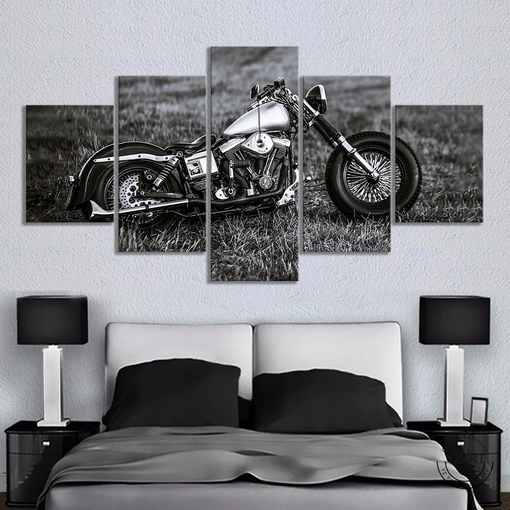 Tableau Moto Prairie Antre du Motard