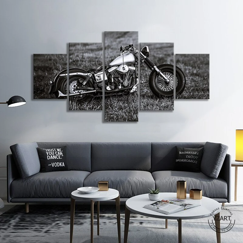Tableau Moto Prairie Antre du Motard