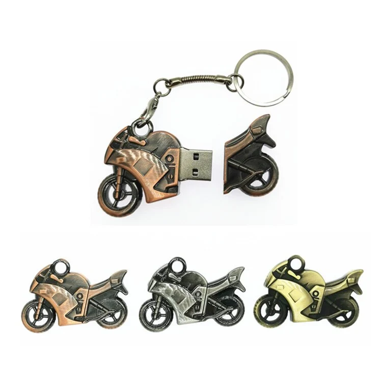 Clé USB Moto En Métal Gris Antre du Motard