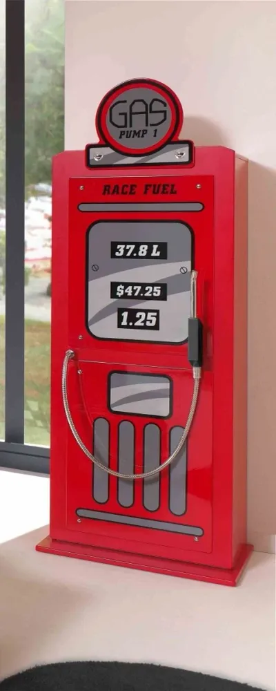 Armoire GAS PUMP Rouge Pour Lit Voiture