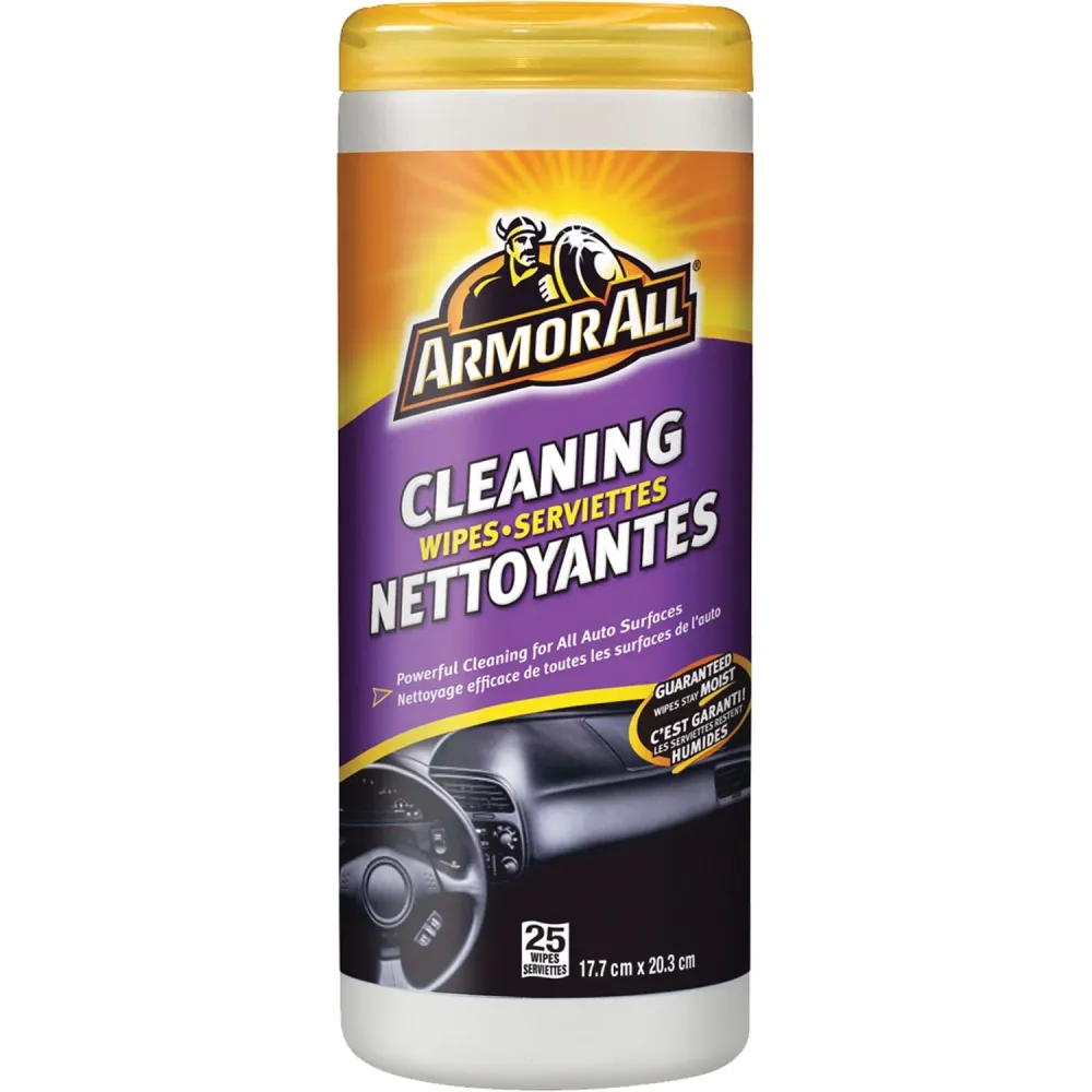ArmorAll - Boite de 30 Lingettes Nettoyante Tout-Usage pour Voiture, Non-Pelucheux