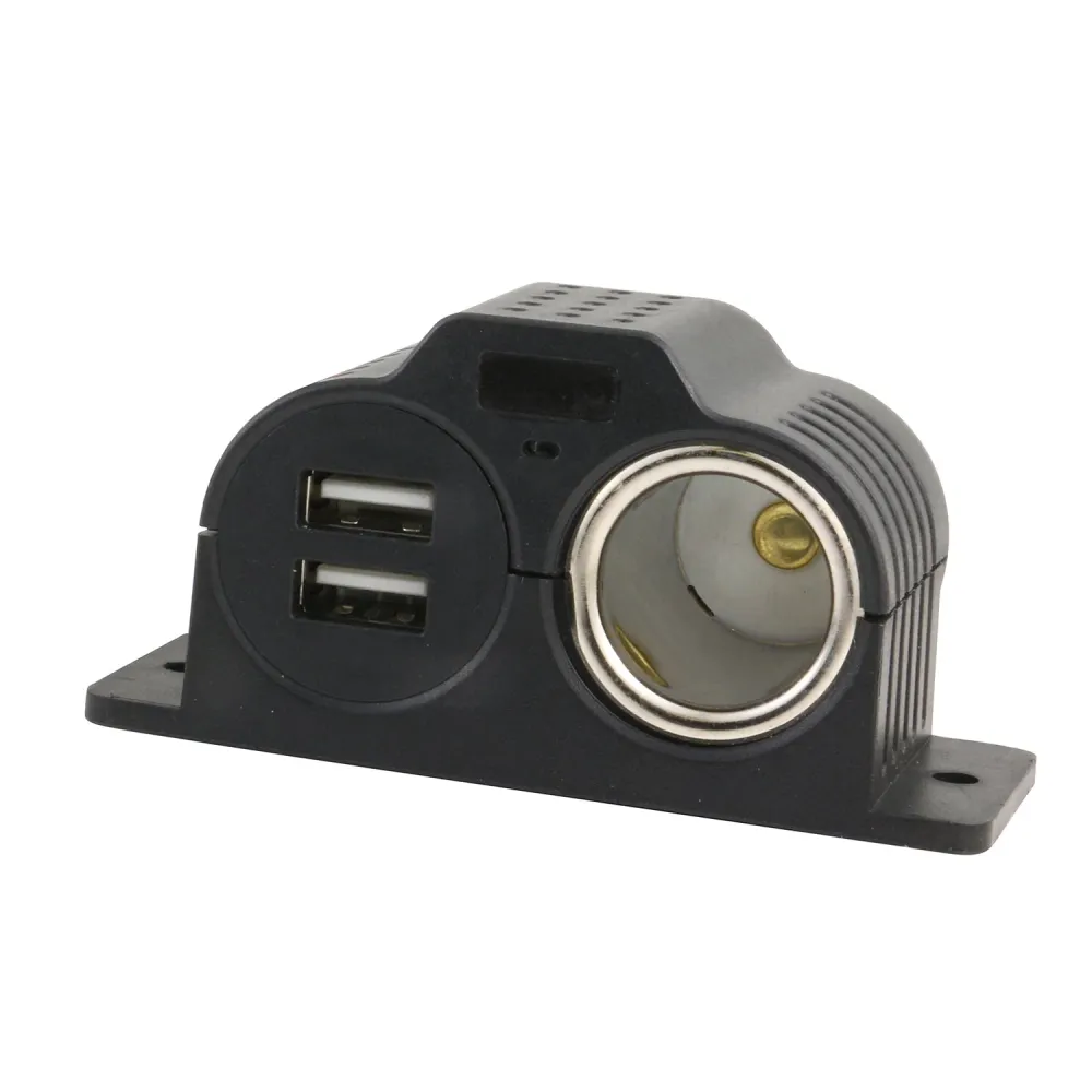 ArmorAll - Prise d'alimentation 12V avec Double USB Pour Voiture, Noir