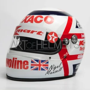 Casque réplique grandeur nature 1:1 de la voiture Indy de Nigel Mansell 1993 Art of Helmets