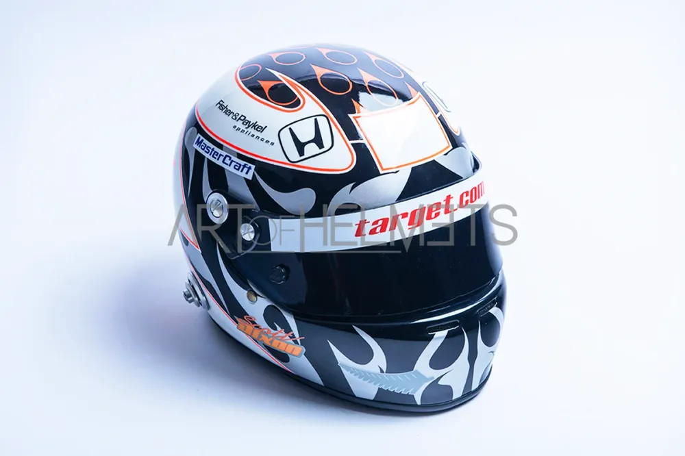 Casque de réplique pleine grandeur 1:1 de la voiture Indy de Scott Dixon des 500 milles d'Indianapolis de 2008 Art of Helmets