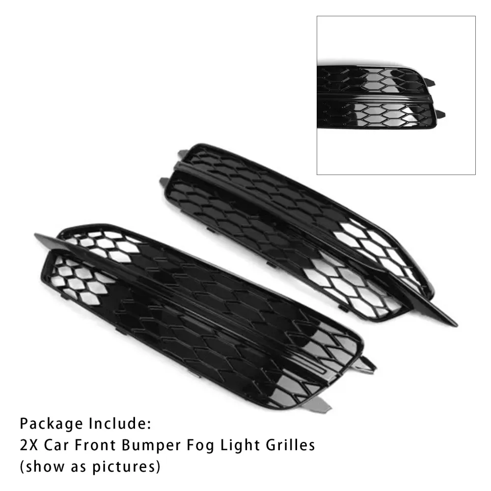 Audi A6 C7 S-Line 2012-2014 2X Grilles de phares antibrouillard pour pare-chocs avant de voiture 4G0807681D 4G0807682D