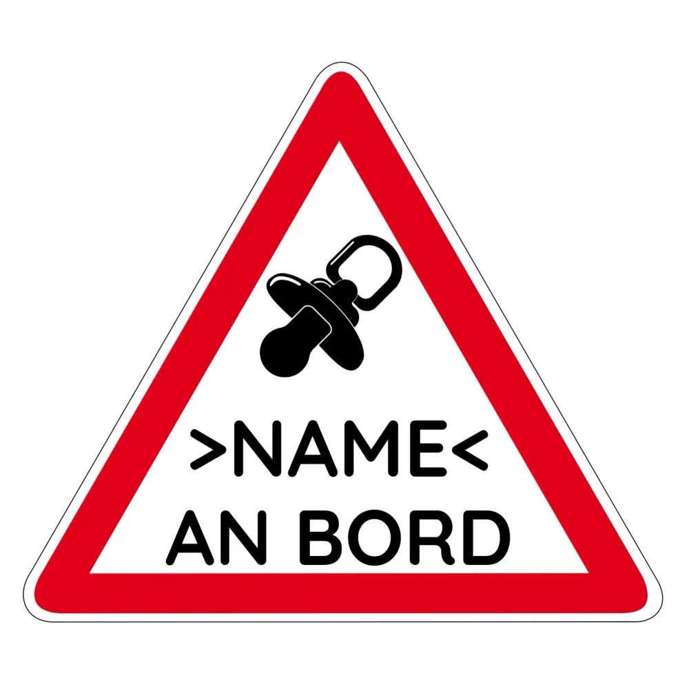Autocollants de voiture personnalisés Bébé à bord (4 pièces 2x 120 mm 2x 45 mm)