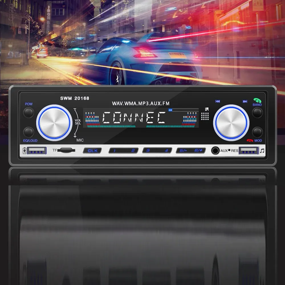 Autoradio Bluetooth 12V Autoradio universel lecteur MP3 Bluetooth mains libres USB musique sans perte Autoradio voiture noir