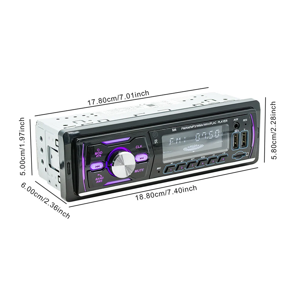 Autoradio Bluetooth Double USB Lecteur MP3 Bluetooth Talk USB Flash Drive Plug and Play Radio numérique DAB pour voiture