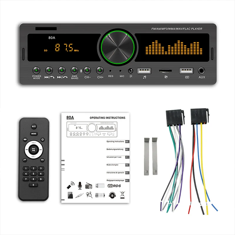 Autoradio bluetooth voiture carte usb lecteur mp3 bluetooth voiture carte TF radio FM lecteur de musique de haute qualité