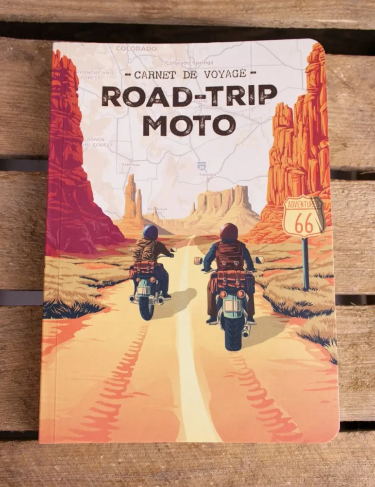 Carnet de voyage - Road trip à moto (format A5) | Aventura