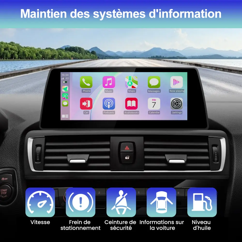 AWESAFE 10,25 Pouces Autoradio Carplay sans Fil Android Auto pour BMW F20 2017-2018 Année avec EVO System,Récepteur Radio...