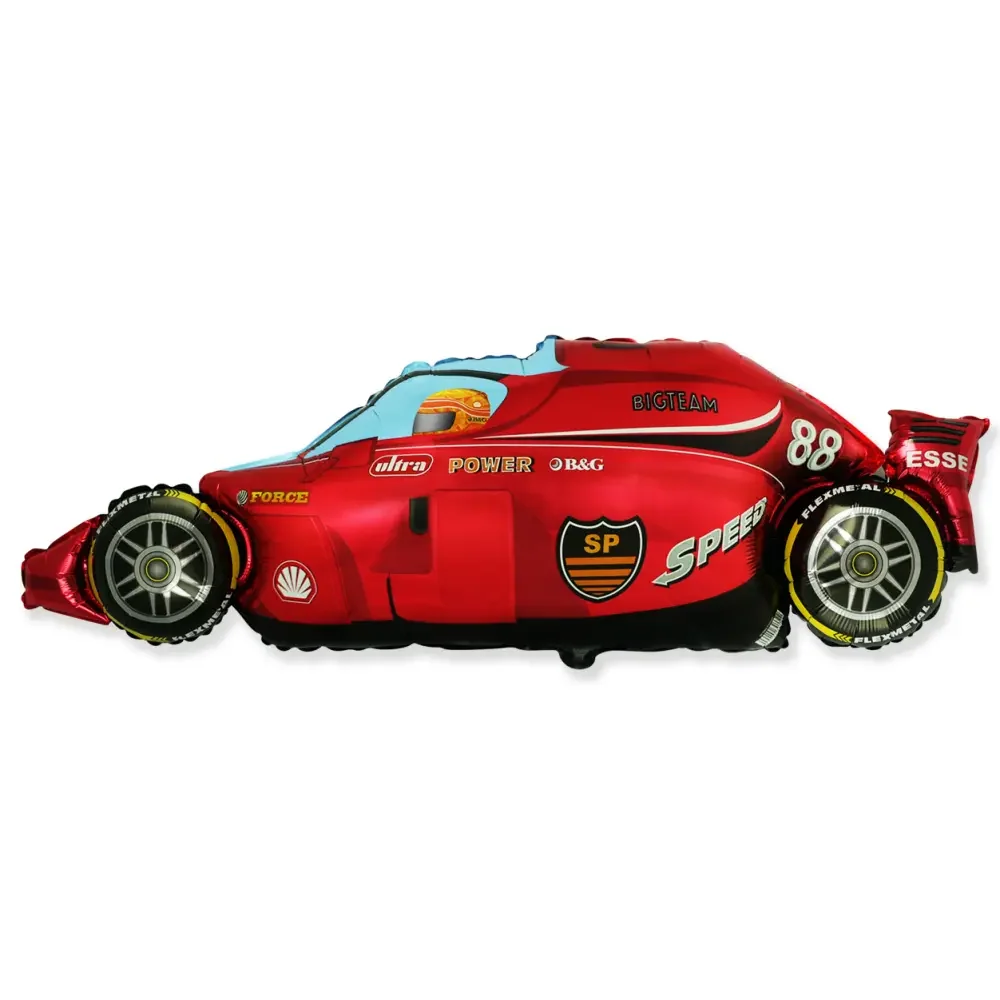 Ballon Alu 18 x 36'' - Voiture de Course Rouge