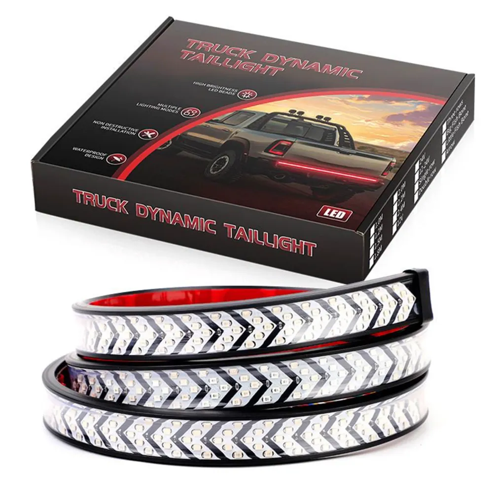 Bande de feu arrière LED pour voiture et camion, clignotant, pointe de flèche dynamique coulante, 1 mètre