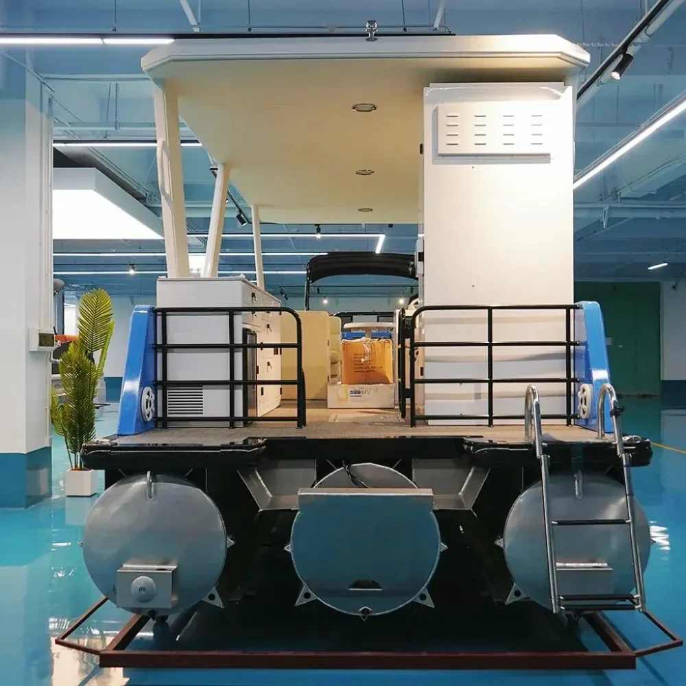 Bateau ponton électrique zéro émission 22 pieds – Luxe écologique