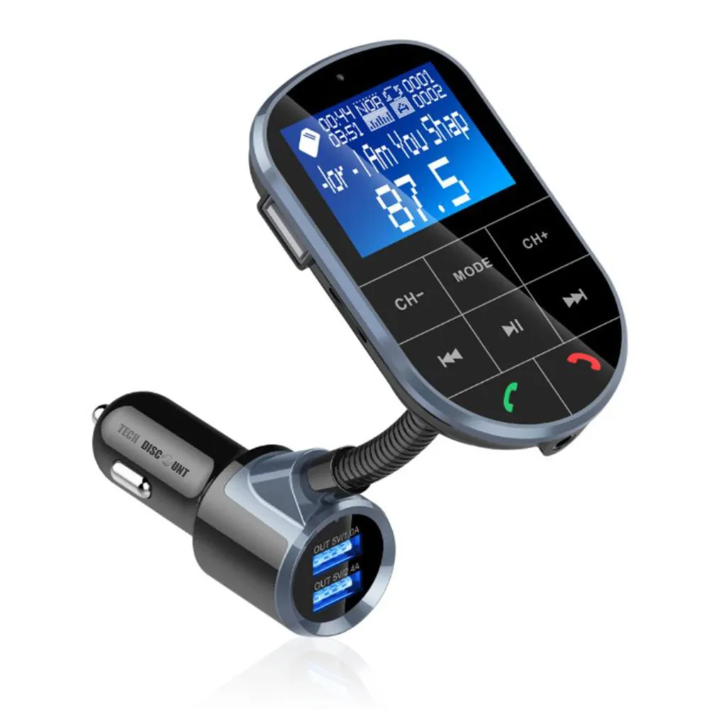 TD® BC37 voiture Bluetooth mp3 transfrontalière pour carte de disque u Bluetooth mains libres téléphone grand écran lecteu...