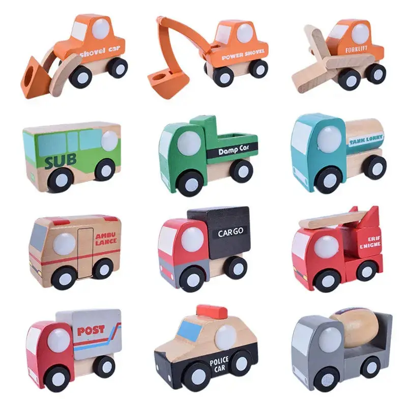 Voiture en bois colorée Bells toys