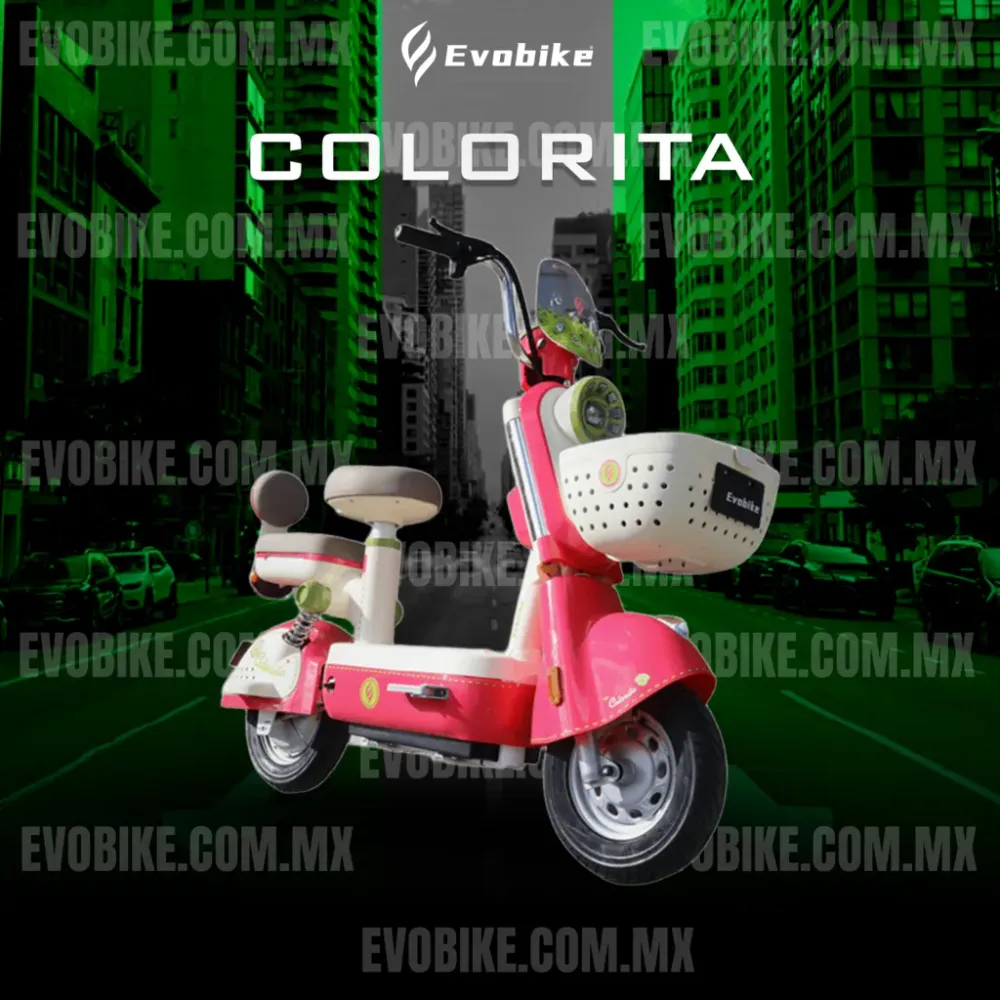 Bicicleta eléctrica COLORITA Rojo