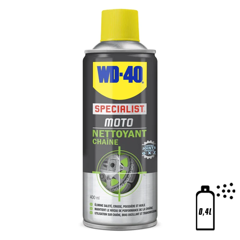 Nettoyant chaîne WD 40 Specialist® Moto - Spray 400 ml bihr