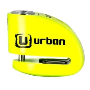 Bloque Disque Moto avec Alarme - Urban 6 mm Jaune Fluo