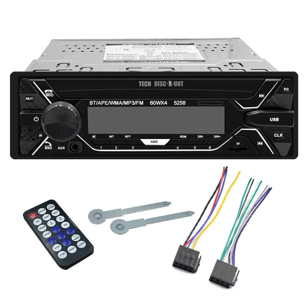 Bluetooth auto radio 12V voiture lecteur MP3 bluetooth mains libres lumière colorée audio commande centrale modification r...