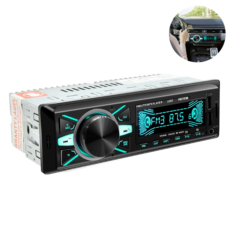 Bluetooth radio voiture bluetooth lecteur MP3 lecteur de voiture 12V double USB sept couleurs de lumière pour la voiture