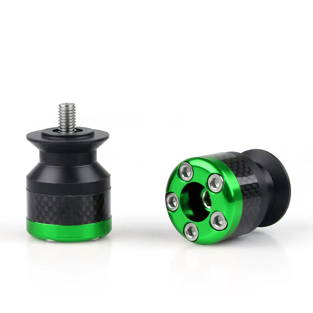 Bobines universelles de curseurs de bras oscillant de 8mm en Fiber de carbone CNC pour moto, 8 couleurs génériques