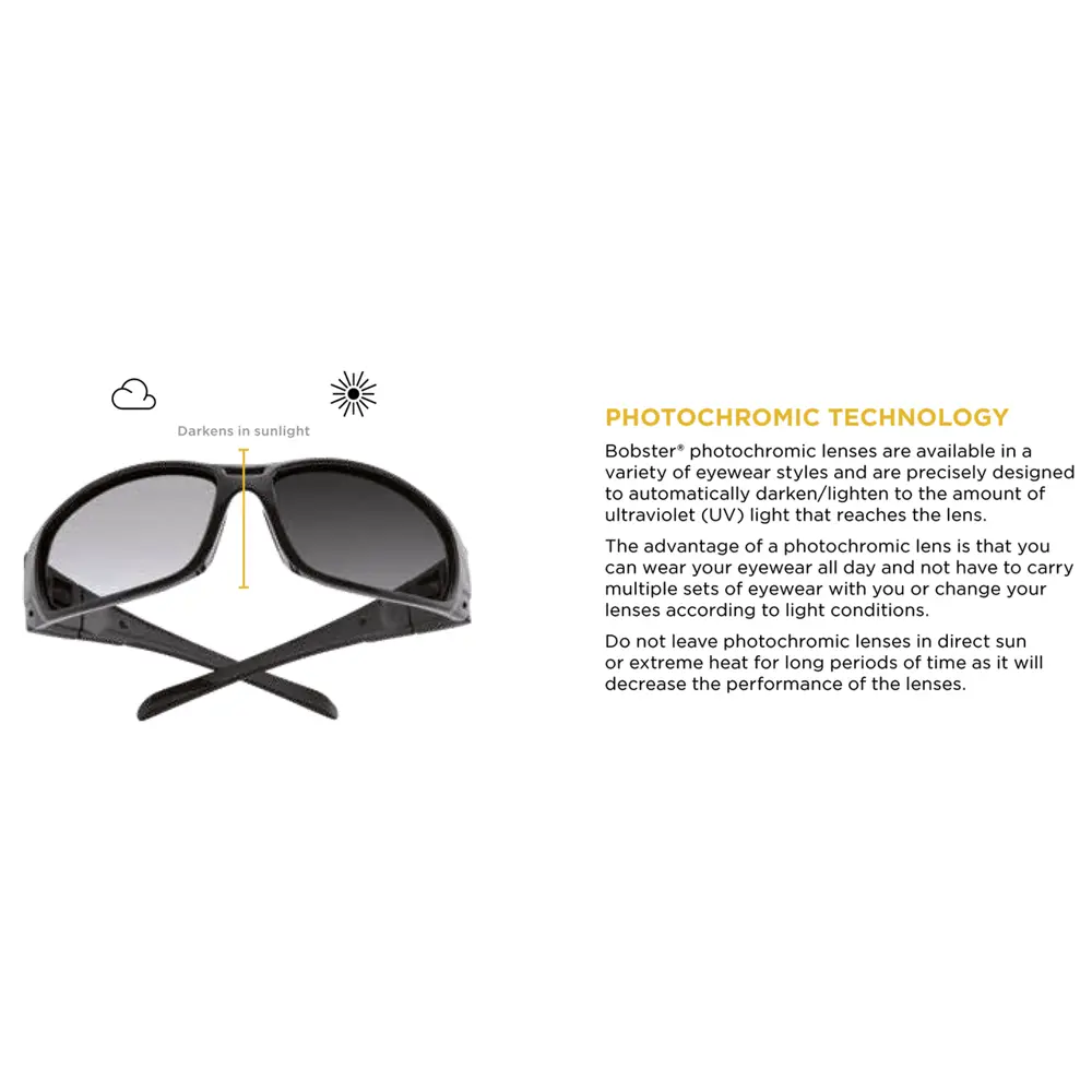 Bobster Lunettes de moto photochromiques Fat Boy