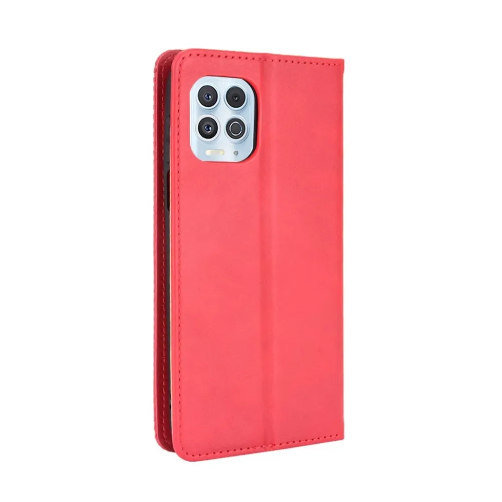 Bofink Étui en cuir Vintage Motorola Moto G100 - Rouge