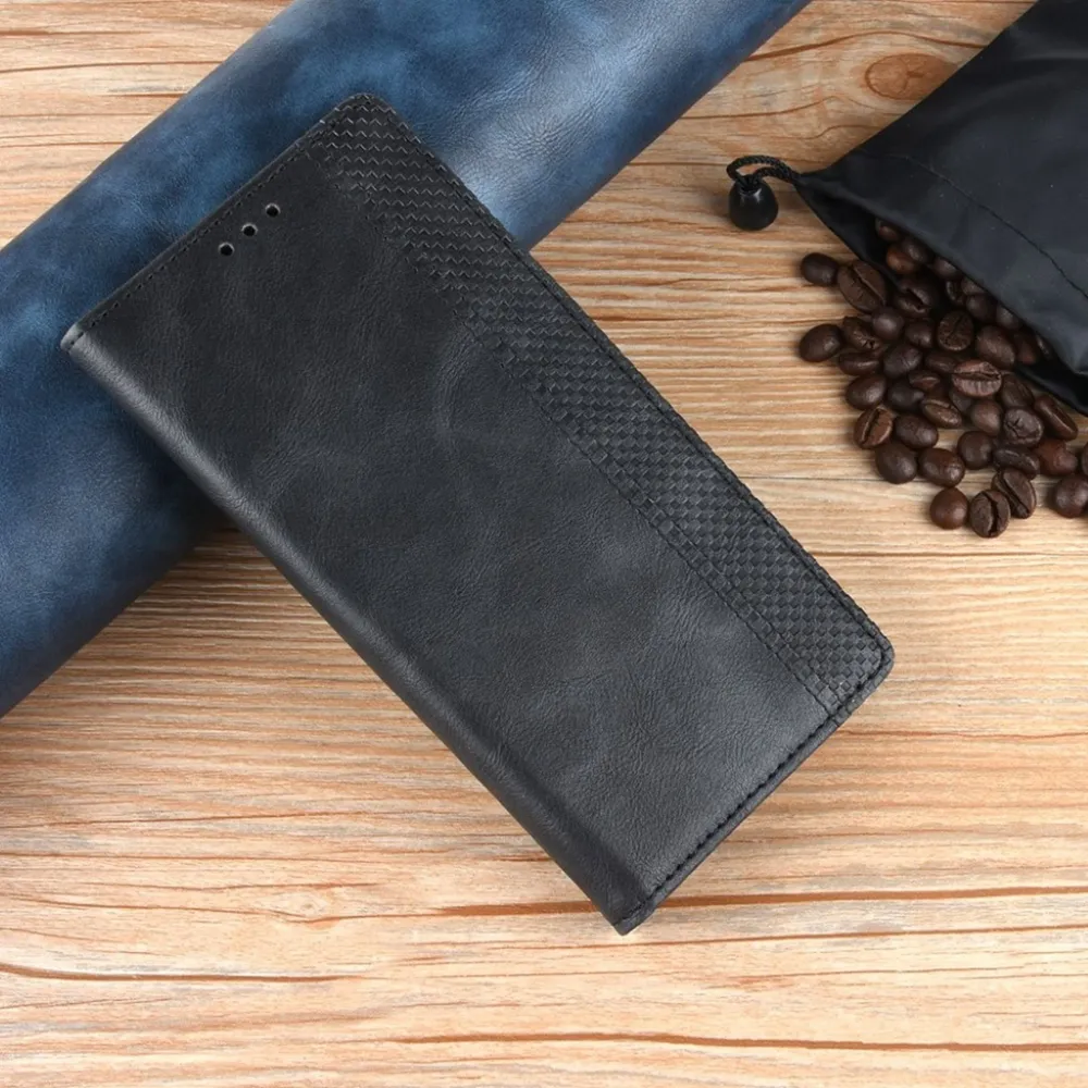 Bofink Étui en cuir Vintage Motorola Moto G8 Plus - Noir
