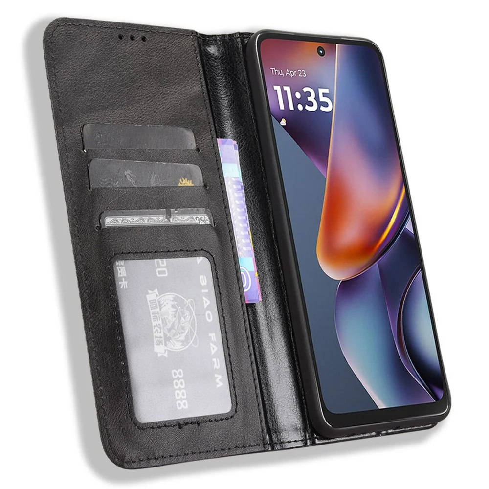 Bofink Vintage Motorola Moto G Play (2025) 4G / Motorola Moto G Power (2025) étui en cuir - Noire