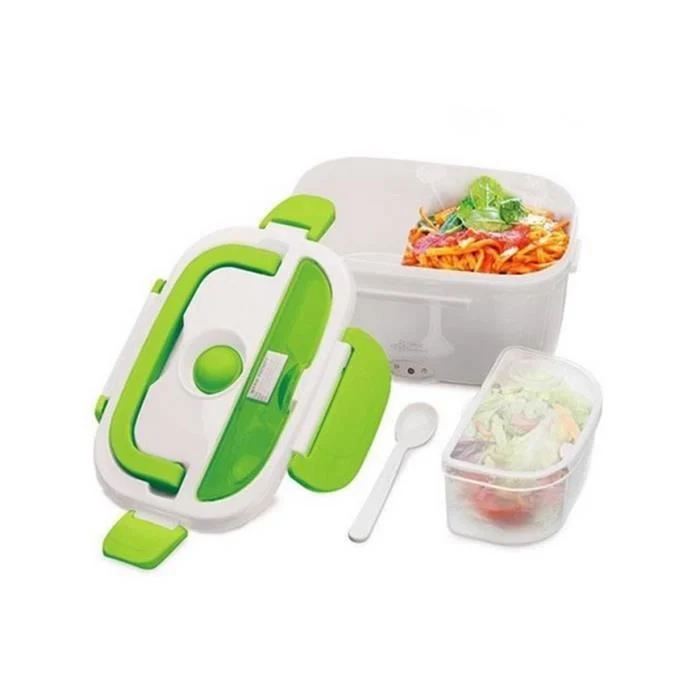 TD® Boîte à Déjeuner Électrique Chauffante Lunch Box Voiture/Pratique et portable / Réchauffage Déjeuner en Voiture / Vert...