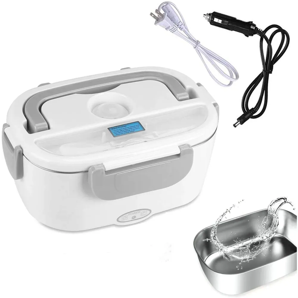 TD® Boîte à lunch chauffante électrique deux-en-un ménage de voiture pratique à transporter boîte à lunch chauffante de vo...