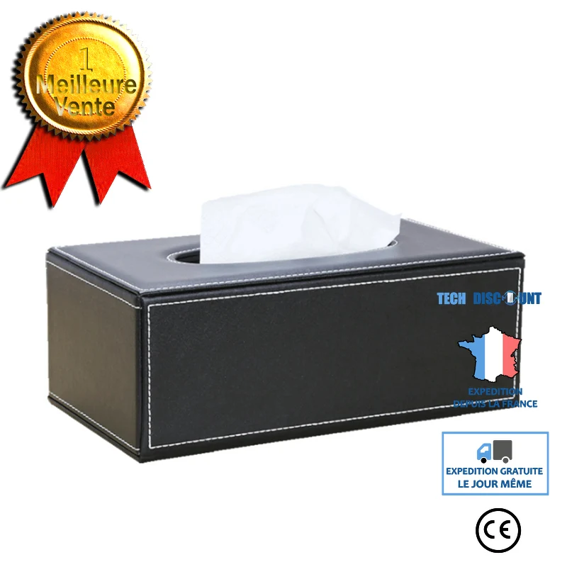 TD® Boîte de papier, boîte de papier en cuir de voiture, boîte de papier de serviette d'hôtel, boîte de mouchoirs cuir PU...