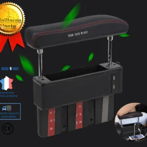 TD® Boîte de rangement accoudoir de voiture universel auto central protection support de coude appui-bras compartiment aju...