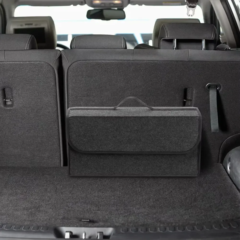 Boîte de Rangement en Feutrine avec Poignée pour Voiture