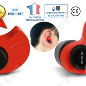 TD® Bouchon d'oreille sommeil avion moto anti-bruit boule quies thermoplastique confortable doux silence antironflement br...
