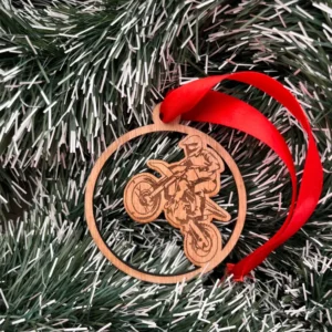 Boule de noël moto cross personnalisée