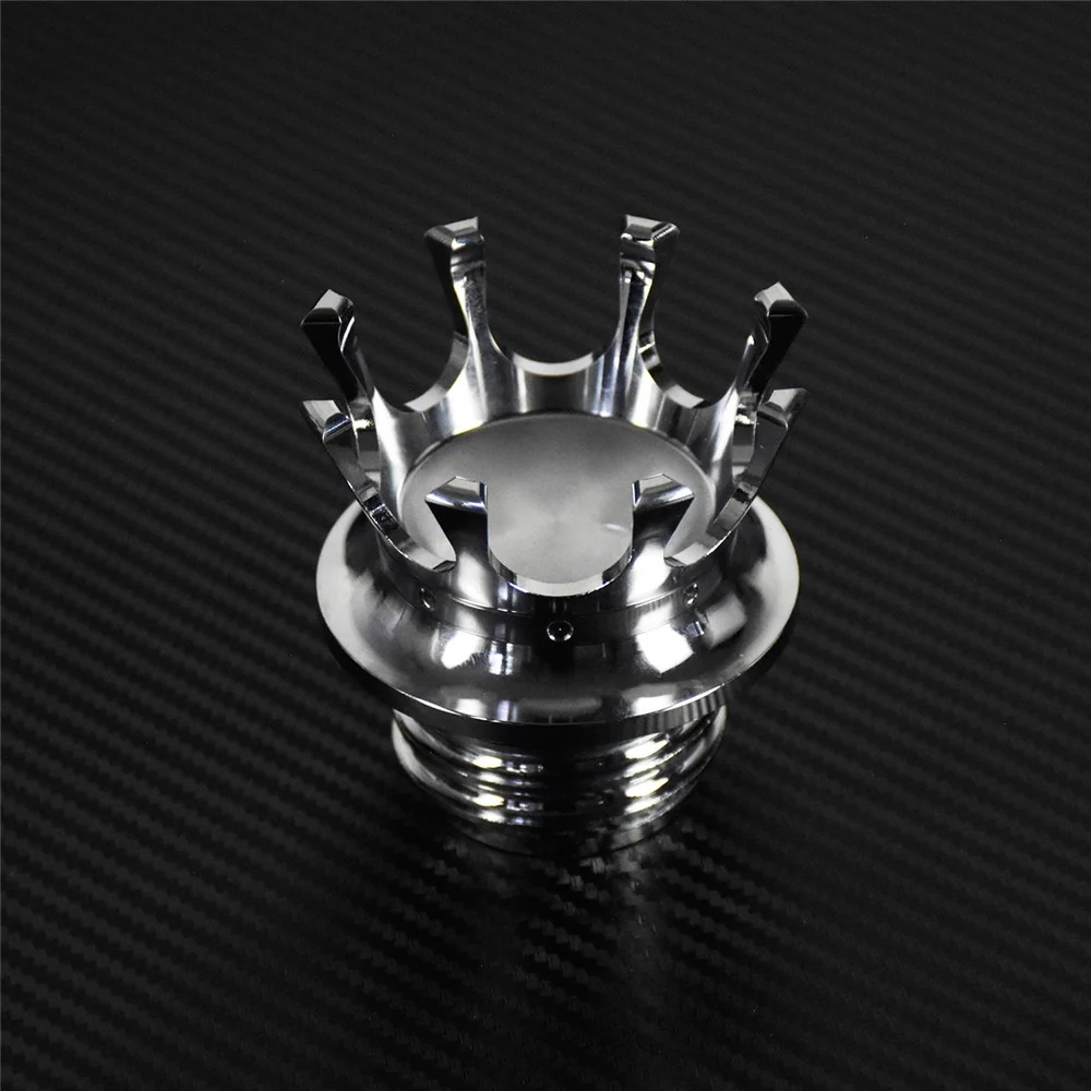 Bouchon réservoir moto - Couronne Chromée Boutique biker
