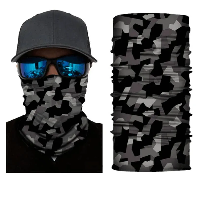 Cache cou moto noir et gris Boutique biker