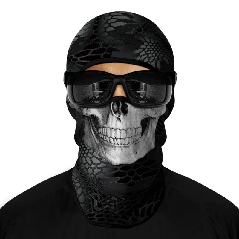 Cagoule moto - Tête de mort écailles Boutique biker