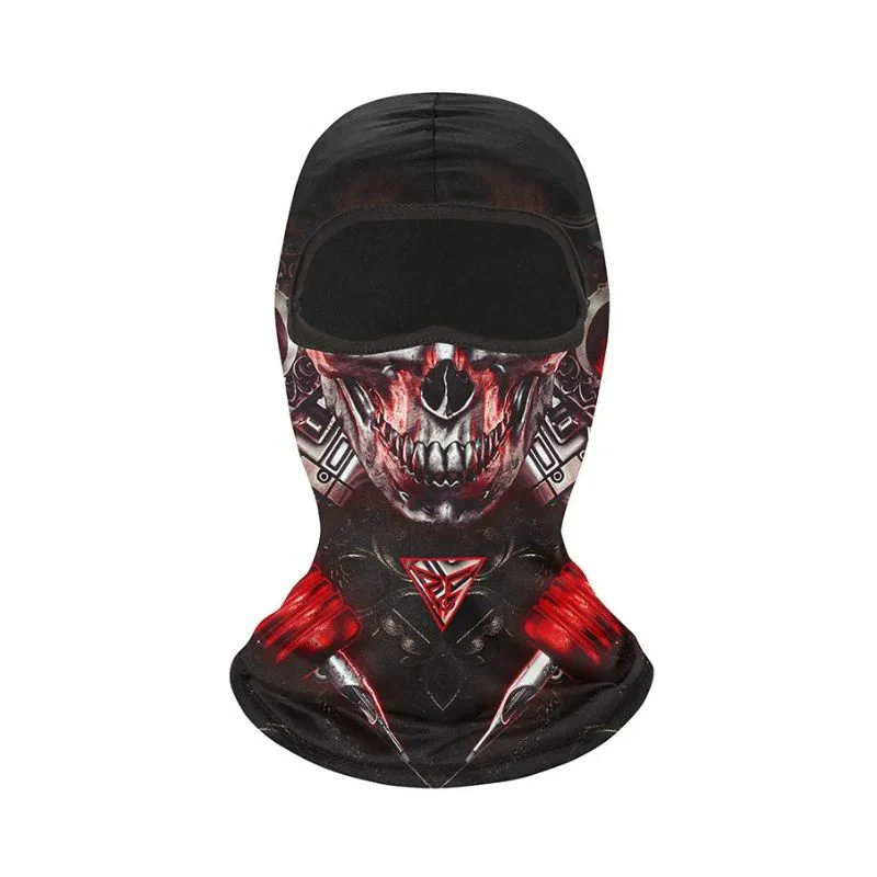 Cagoule moto - Tête de mort rouge Boutique biker
