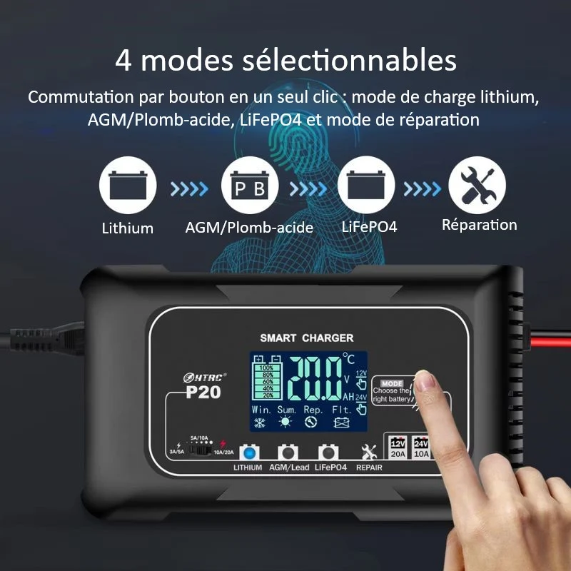 Chargeur batterie auto moto Boutique biker