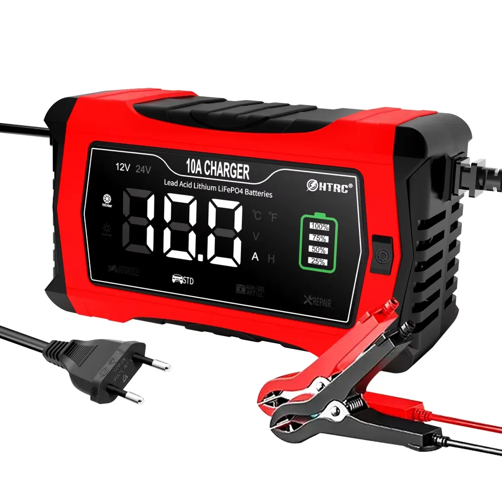 Chargeur de batterie moto 10A 12V-24V Boutique biker