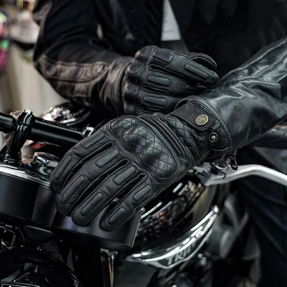 Gants de moto en cuir - Salma Boutique biker