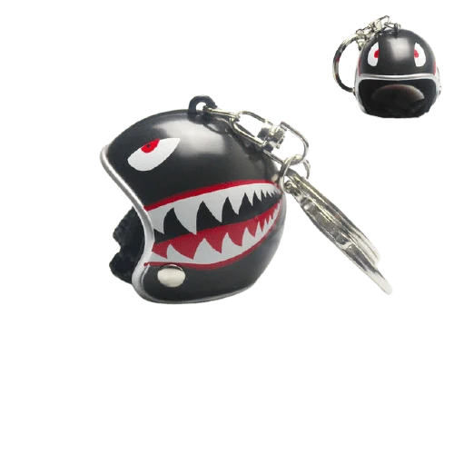 Porte clé moto casque requin Boutique biker